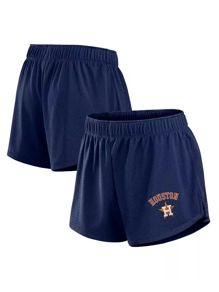 Женские шорты в сетку темно-синего цвета Houston Astros Fanatics — изображение 1 из 3