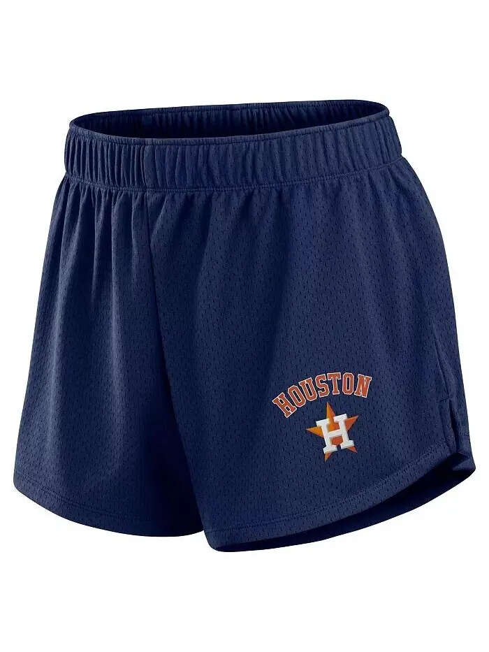 Женские шорты в сетку темно-синего цвета Houston Astros Fanatics — изображение 2 из 3