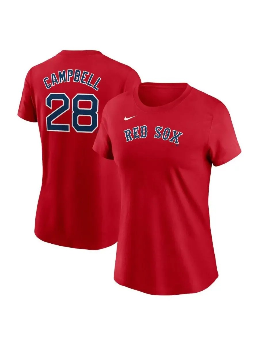 Nike Женская футболка Kristian Campbell Red Boston Red Sox с номером игрока — изображение 1 из 3, красный