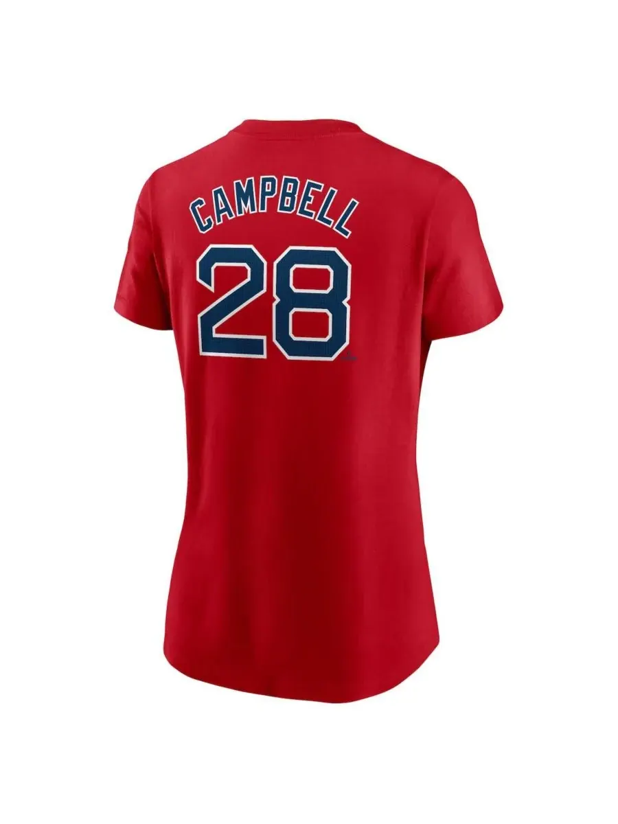 Nike Женская футболка Kristian Campbell Red Boston Red Sox с номером игрока — изображение 3 из 3, красный