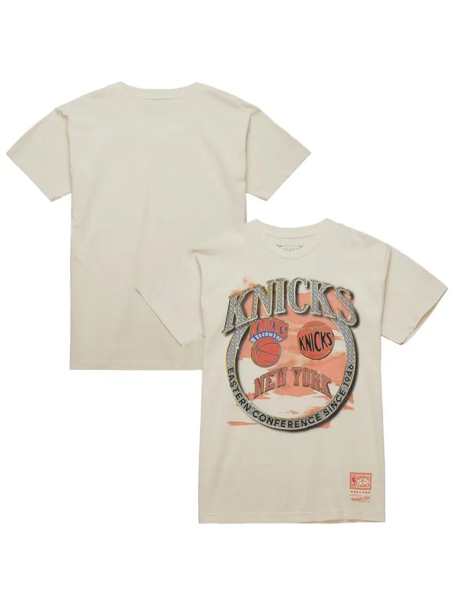 Mitchell & Ness Мужская белая футболка New York Knicks Big Tall Hardwood Classics Crown Jewels — изображение 1 из 3, белый