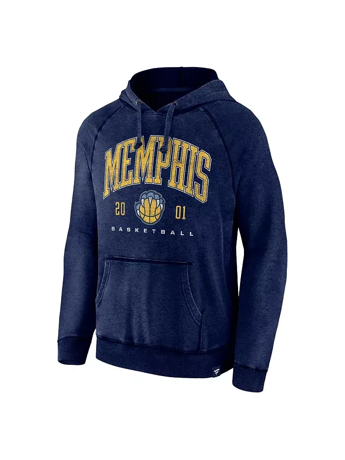 Мужской худи реглан с эффектом поношенности Memphis Grizzlies Foul Trouble в цвете вересковый — изображение 3 из 3