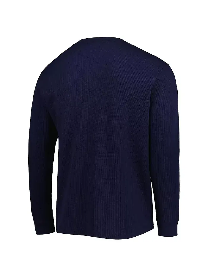 Мужская длинная футболка с длинным рукавом Atlanta Braves Navy Maverick Dunbrooke — изображение 3 из 4