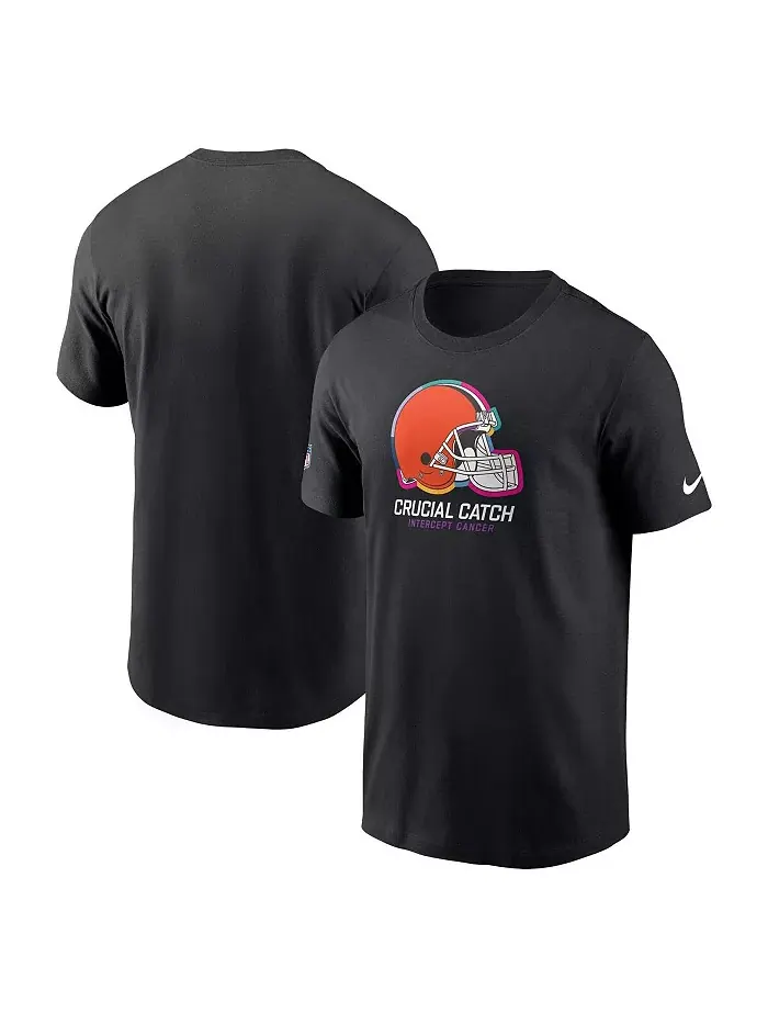 Мужская черная футболка Cleveland Browns 2024 NFL Crucial Catch Club Nike — изображение 1 из 3