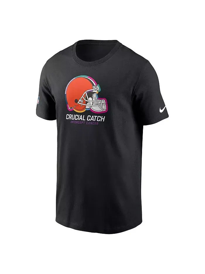 Мужская черная футболка Cleveland Browns 2024 NFL Crucial Catch Club Nike — изображение 3 из 3