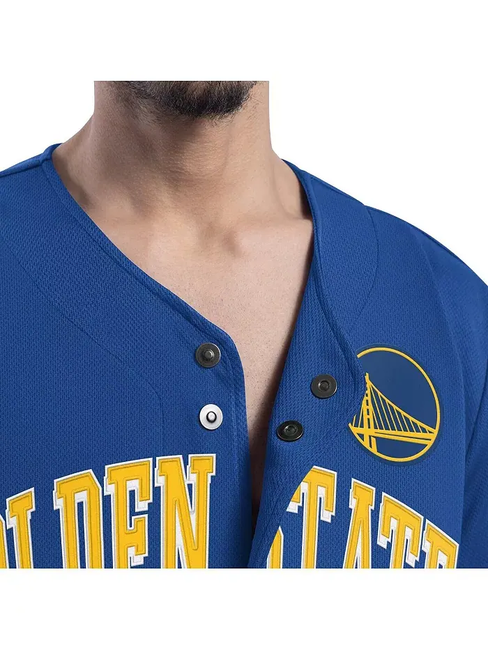 Мужская бейсбольная модная джерси Star Player адаптивная Golden State Warriors в королевском — изображение 2 из 2