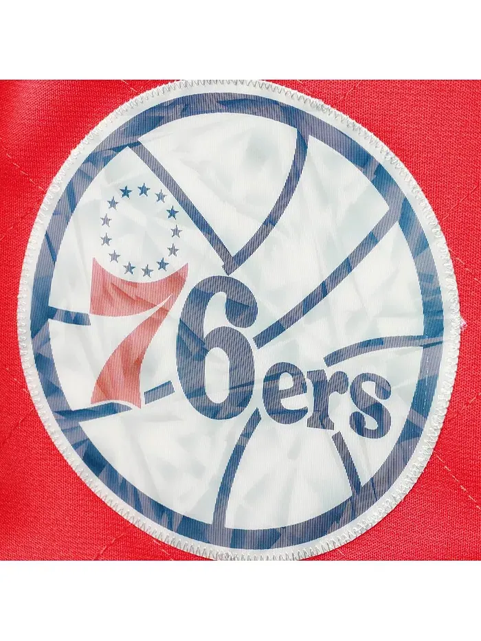 Мужские шорты Philadelphia 76ers Hardwood Classics 75th Anniversary Swingman красные Mitchell & Ness — изображение 4 из 4