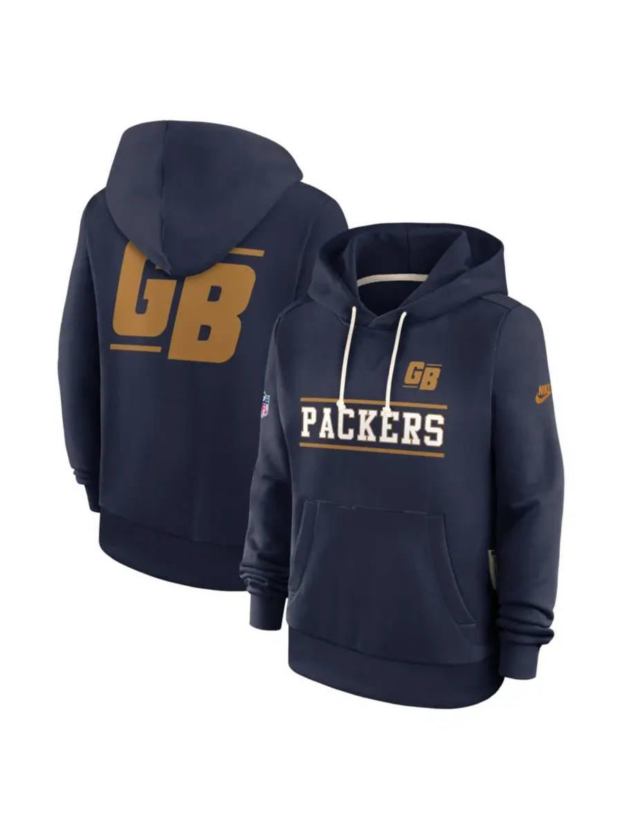 Худи с капюшоном Nike Green Bay Packers Sideline Standard Issue Alternate Dri-FIT — изображение 1 из 3, темно-синий