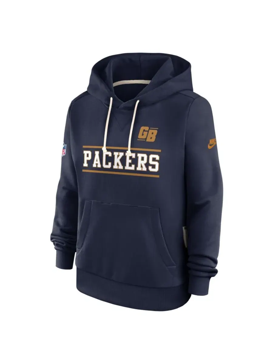 Худи с капюшоном Nike Green Bay Packers Sideline Standard Issue Alternate Dri-FIT — изображение 2 из 3, темно-синий