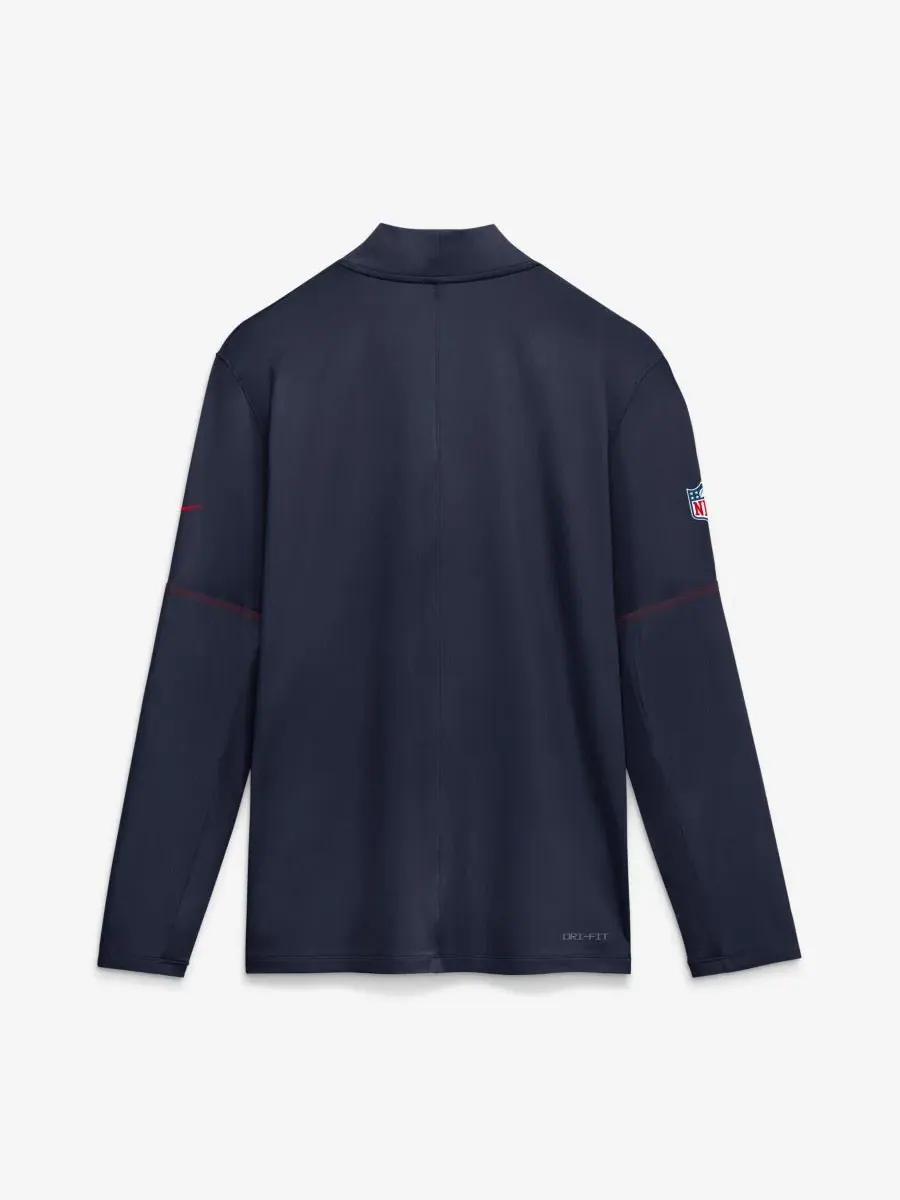 Полузастежка-пуловер Nike Sideline Dri-FIT с длинным рукавом — изображение 2 из 2, темно-синий