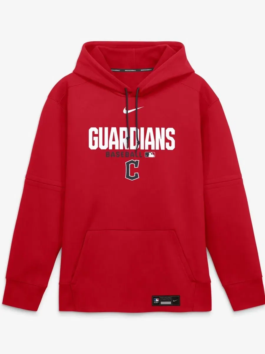 Худи с отстегивающимися рукавами Cleveland Guardians Authentic Collection Therma-FIT Nike — изображение 4 из 5, красный
