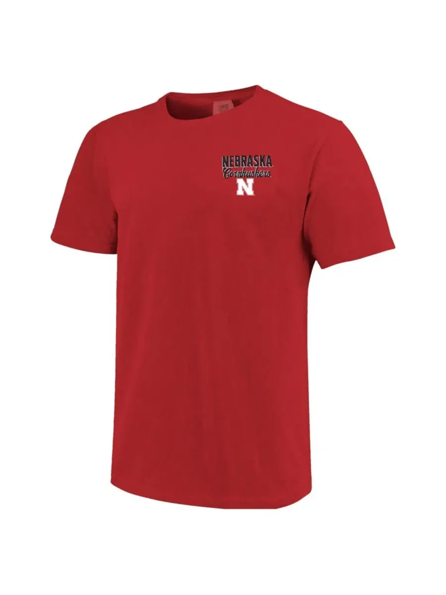 Футболка с принтом Nebraska Huskers America's Team Image One — изображение 3 из 3, алый