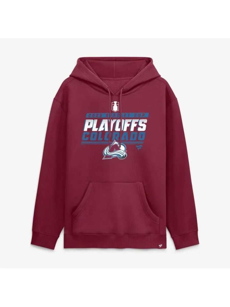Худи с капюшоном с принтом Colorado Avalanche Fanatics — изображение 1 из 2, бордовый
