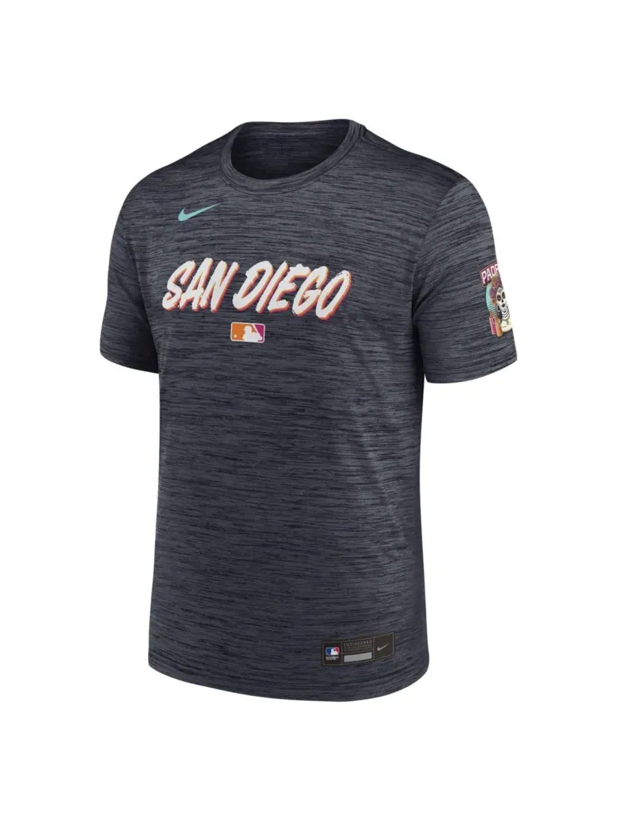 Футболка с коротким рукавом из джерси с принтом Velocity Dri-FIT Nike — изображение 2 из 3, обсидиан