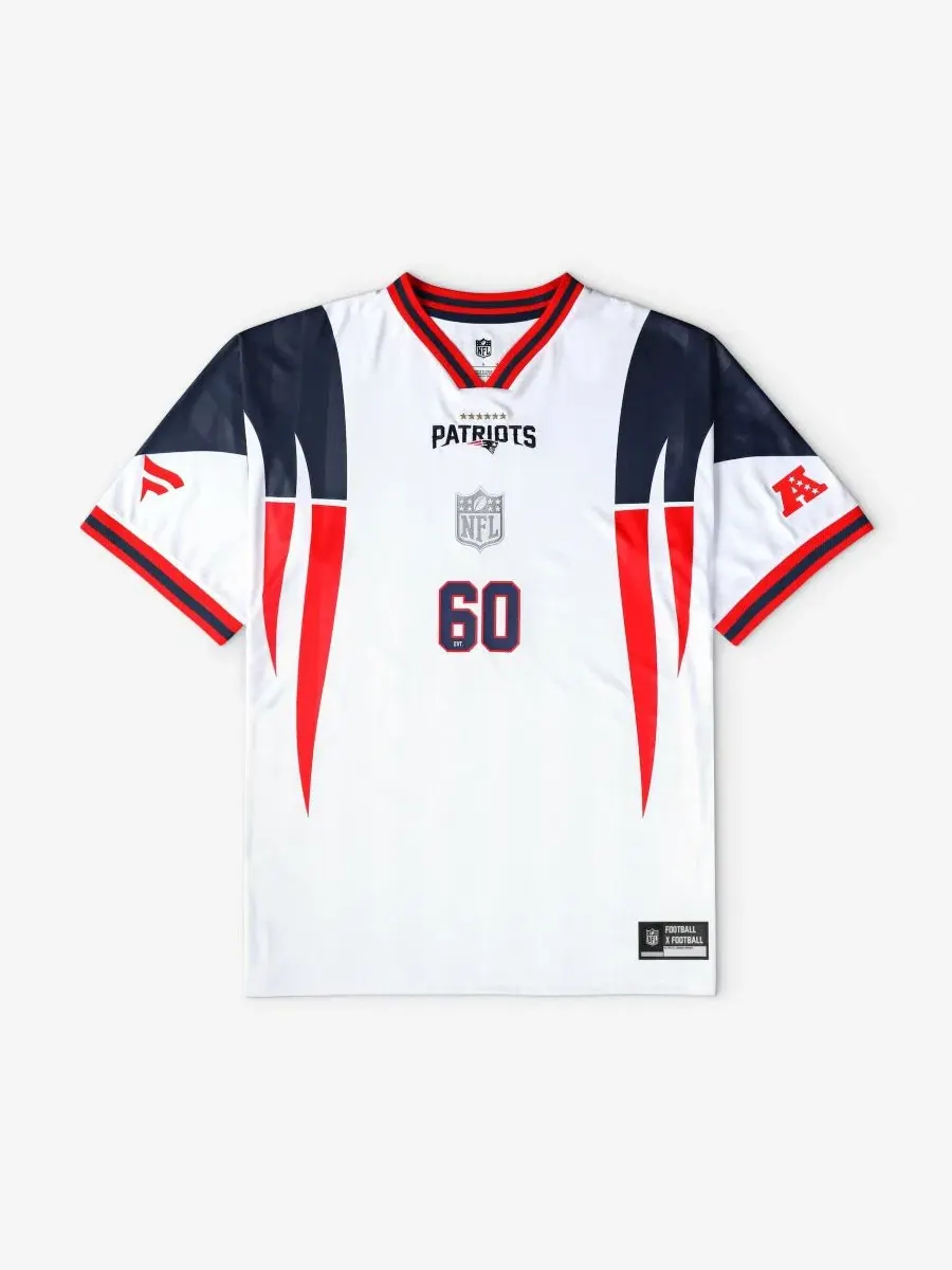Футболка с V-образным вырезом New England Patriots Football x Football Fanatics — изображение 1 из 5, белый