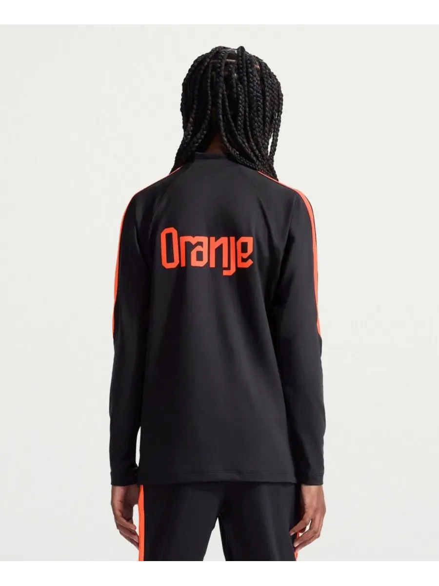 Футболка-дрилл с длинным рукавом и четверть-застежкой Nike Netherlands National Team 2026 Strike — изображение 5 из 5, черный