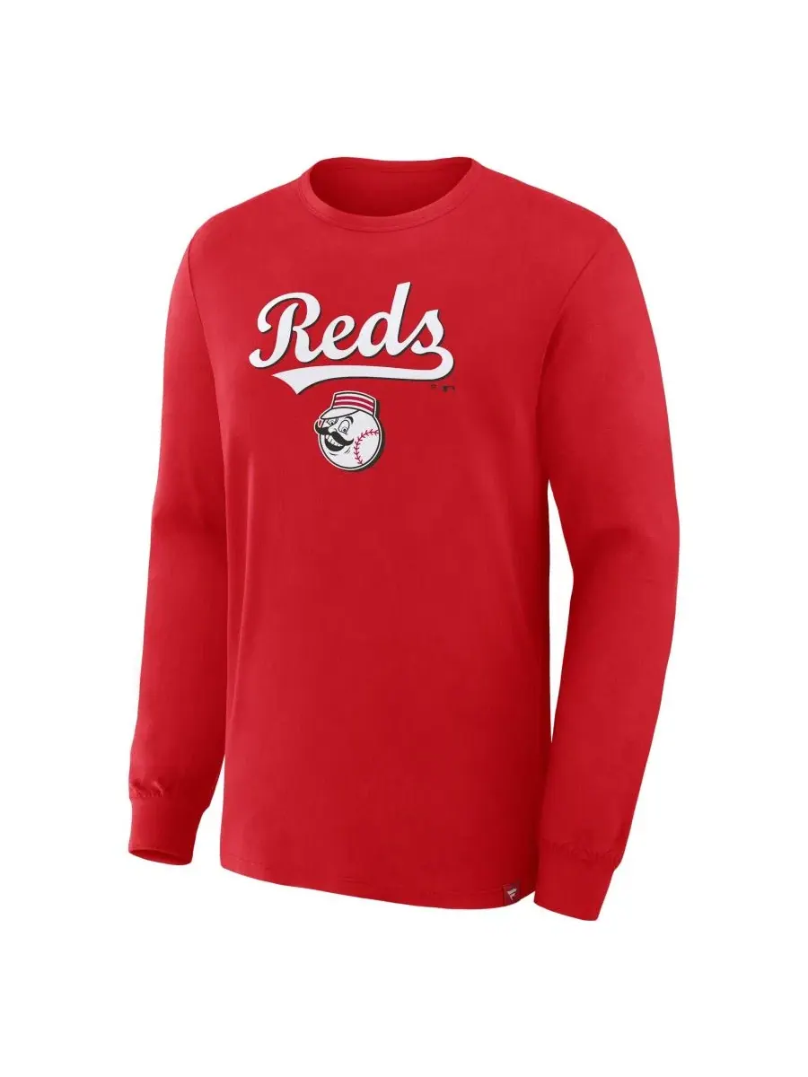 Футболка с длинным рукавом Lock-Up Legacy Cincinnati Reds Fanatics — изображение 2 из 3, красный