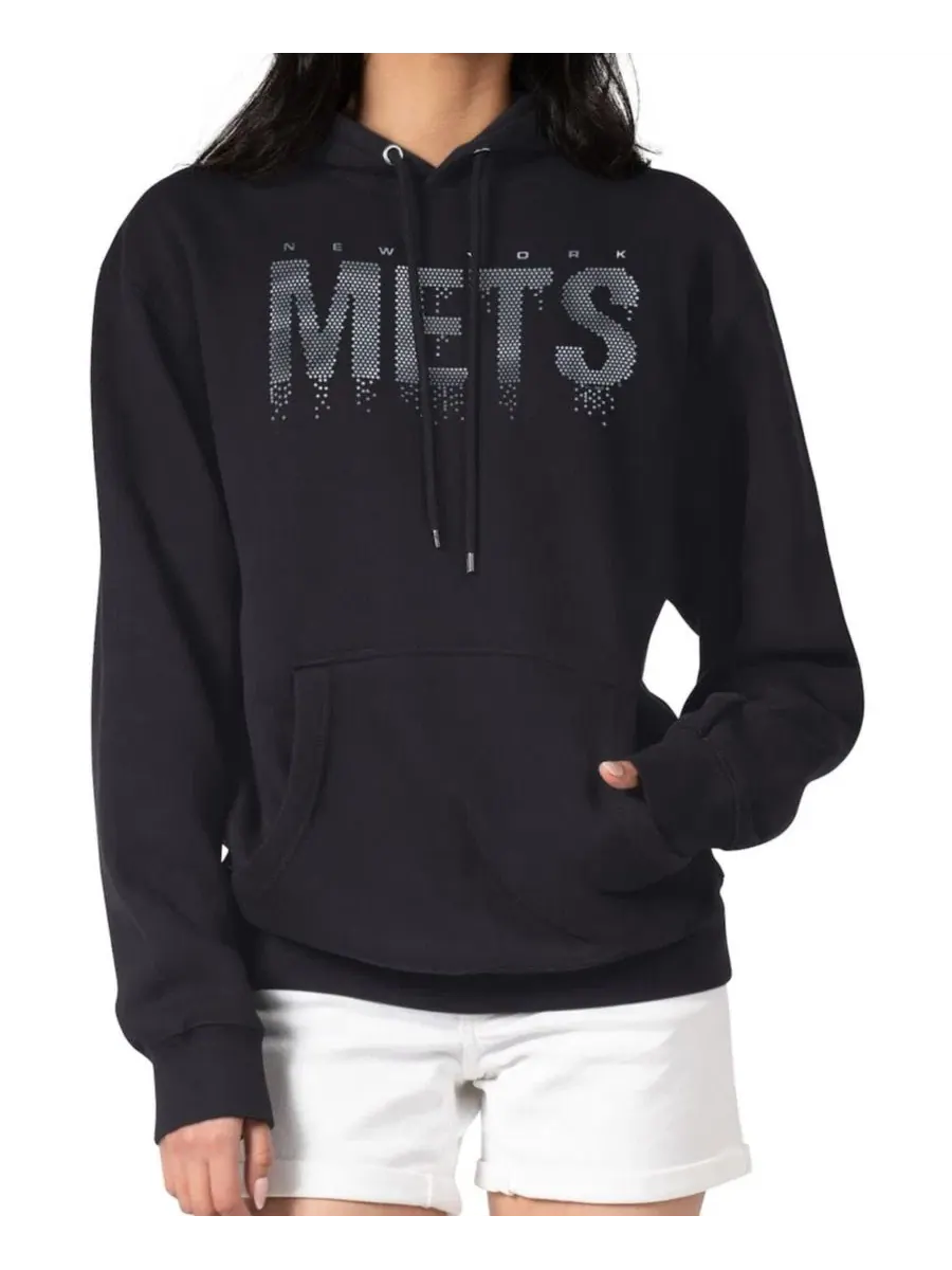 Женская толстовка из флиса с металлизированным принтом New York Mets G-III 4Her by Carl Banks — изображение 4 из 6