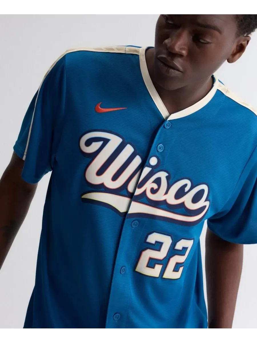 Мужская футболка Nike Christian Yelich Mineral Blue Milwaukee Brewers 2026 City Connect Stadium — изображение 7 из 15, синий