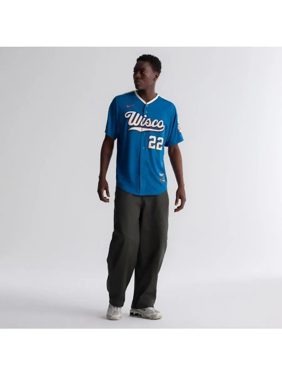 Мужская футболка Nike Christian Yelich Mineral Blue Milwaukee Brewers 2026 City Connect Stadium — изображение 9 из 15, синий