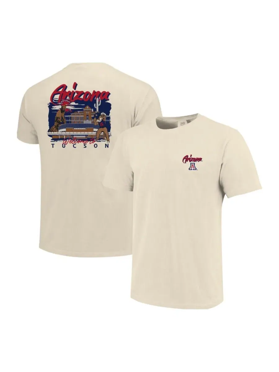 Футболка с длинным рукавом с принтом Arizona Wildcats Comfort Colors Hand-Drawn Campus Stack Image