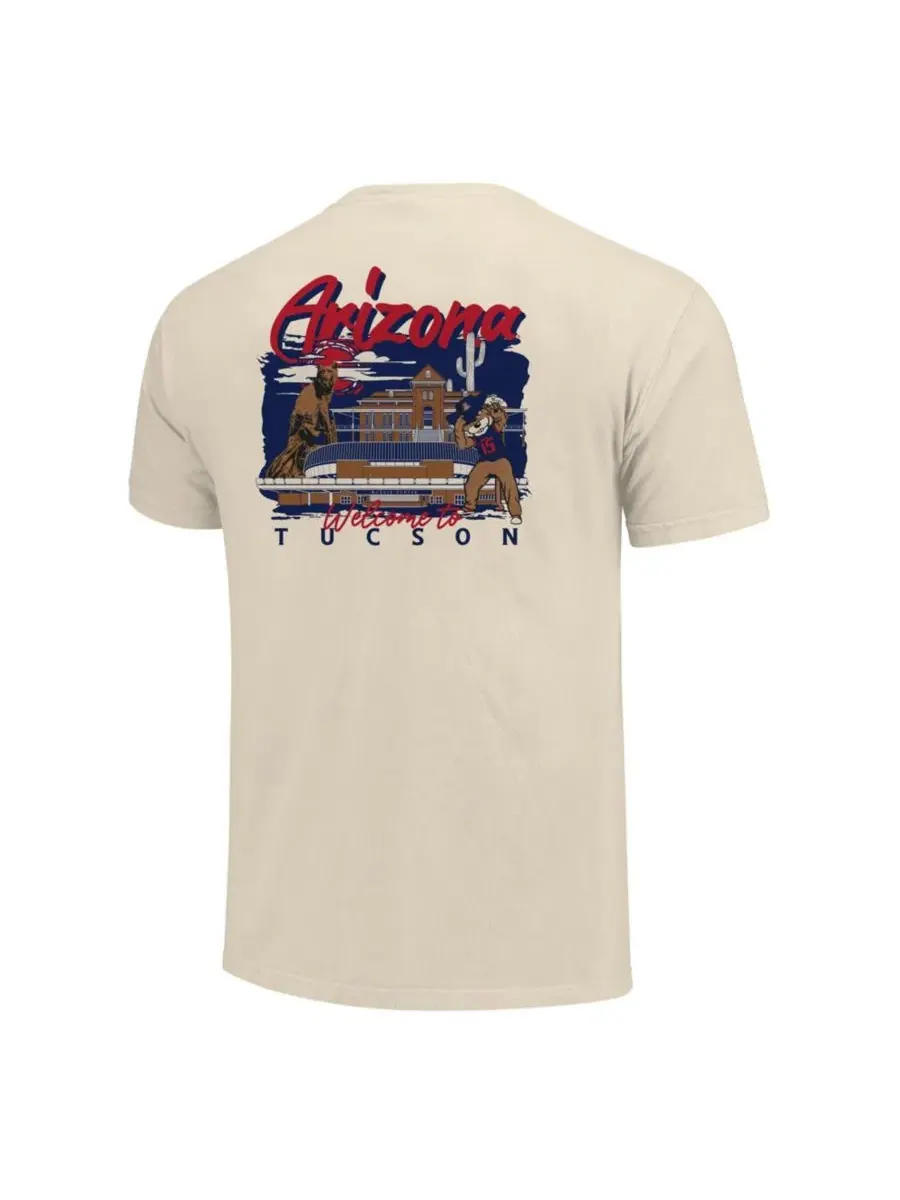 Футболка с длинным рукавом с принтом Arizona Wildcats Comfort Colors Hand-Drawn Campus Stack Image — изображение 2 из 3