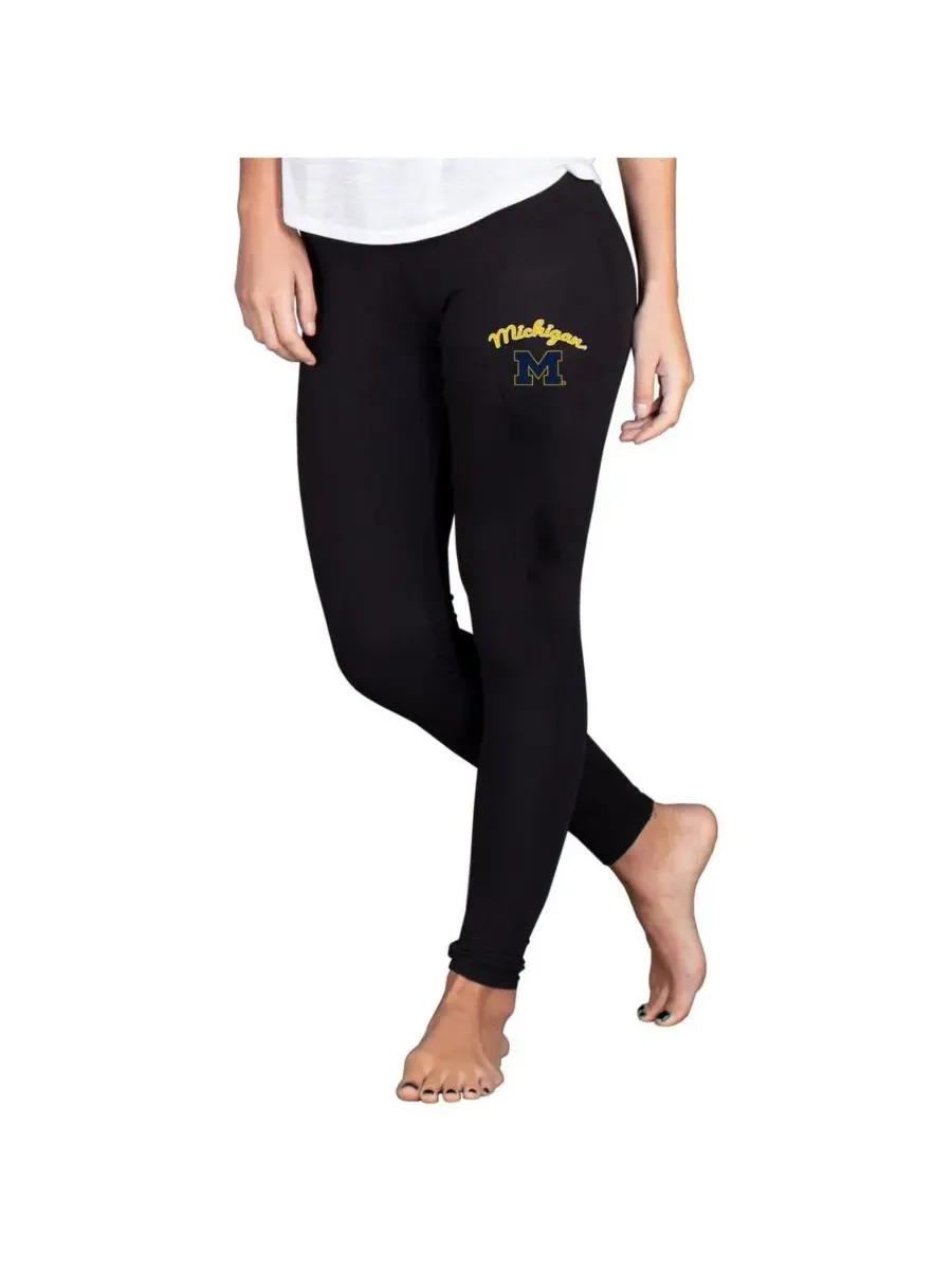 Concepts Sport Женские черные леггинсы Michigan Wolverines Fraction Essential — изображение 1 из 1, черный