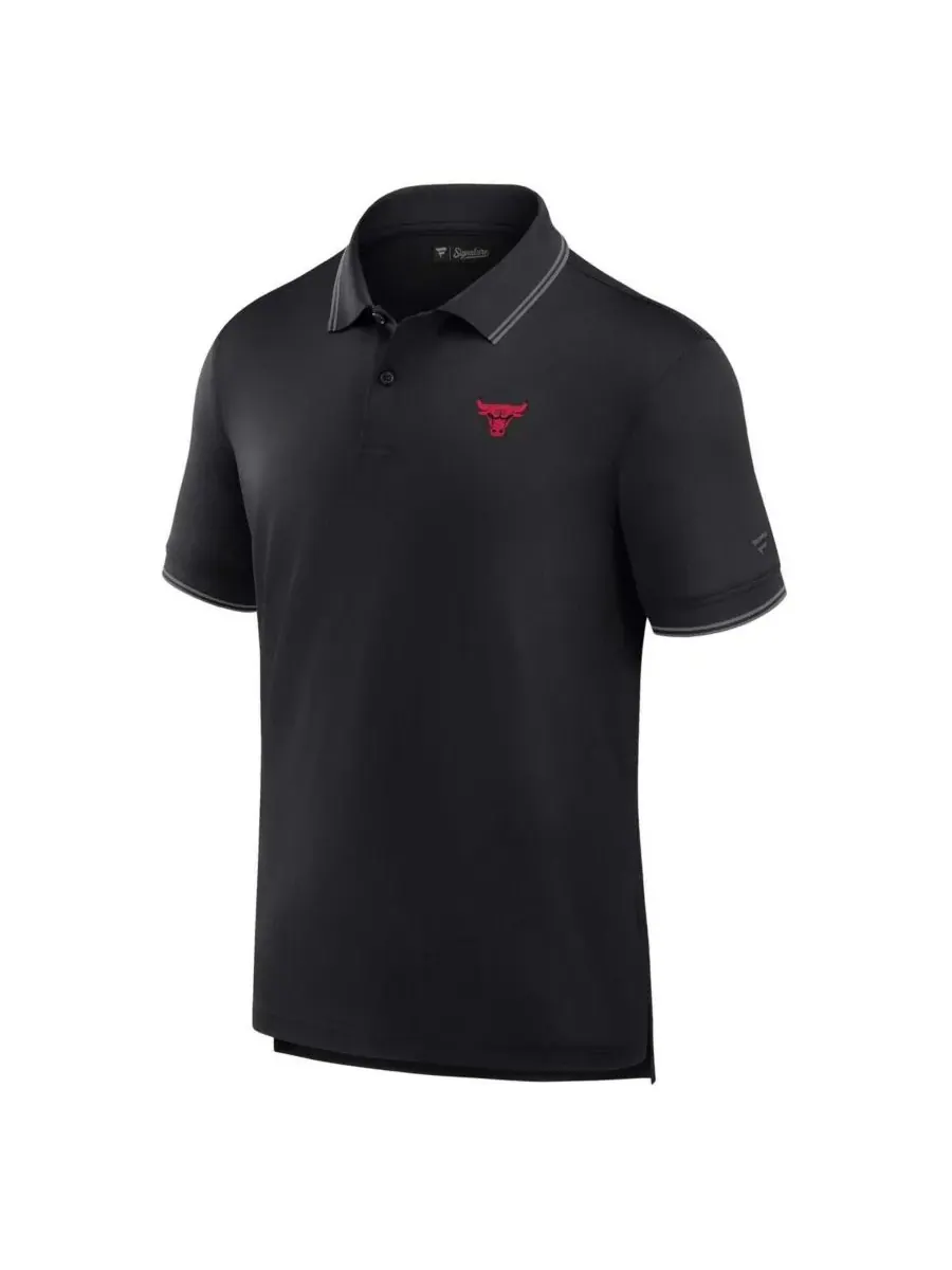Fanatics Мужская черная поло Chicago Bulls Front Office — изображение 3 из 3, черный