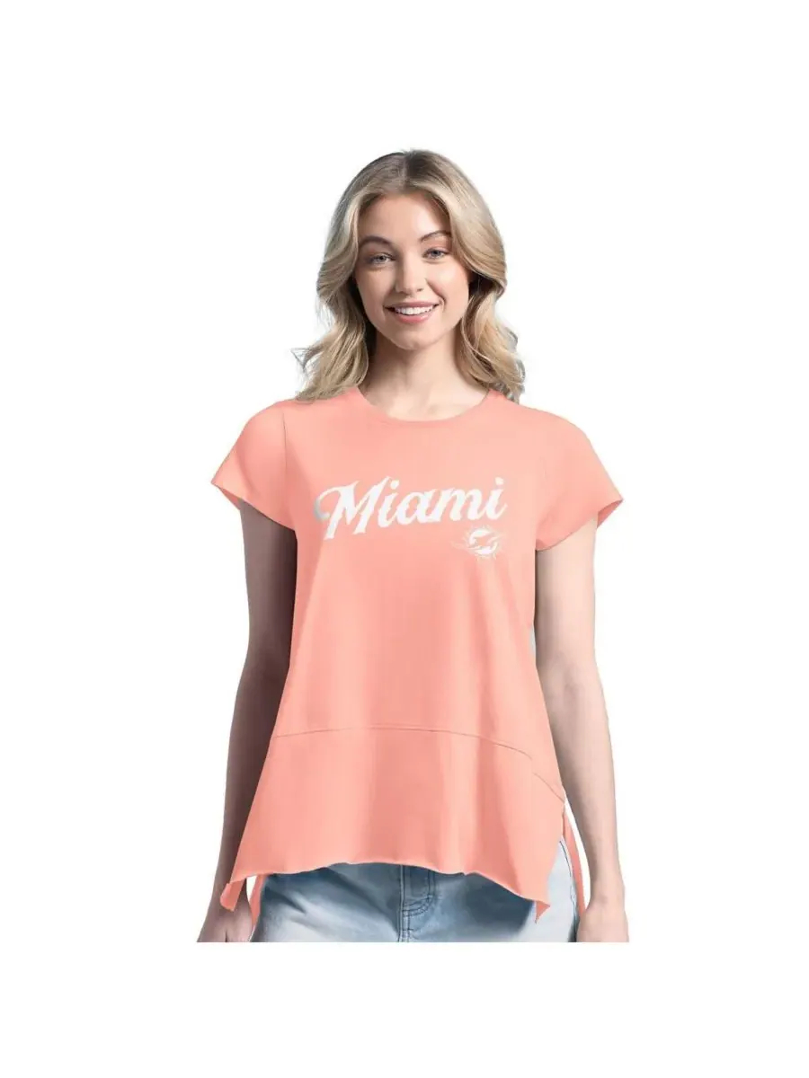 Margaritaville Женская розовая футболка Miami Dolphins Gametime Is Paradise — изображение 1 из 2, розовый