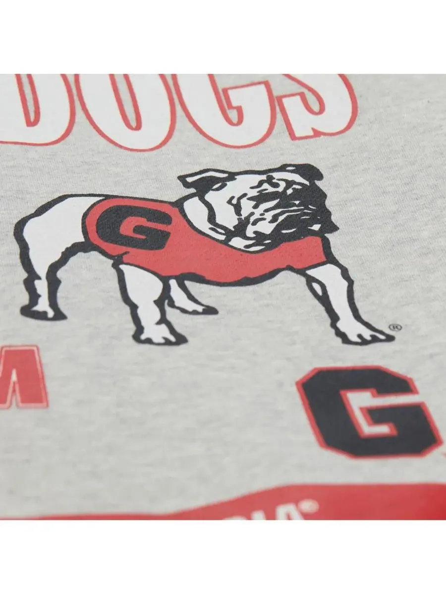 Mitchell & Ness Мужская серая толстовка с принтом Georgia Bulldogs по всей поверхности — изображение 4 из 5, серый
