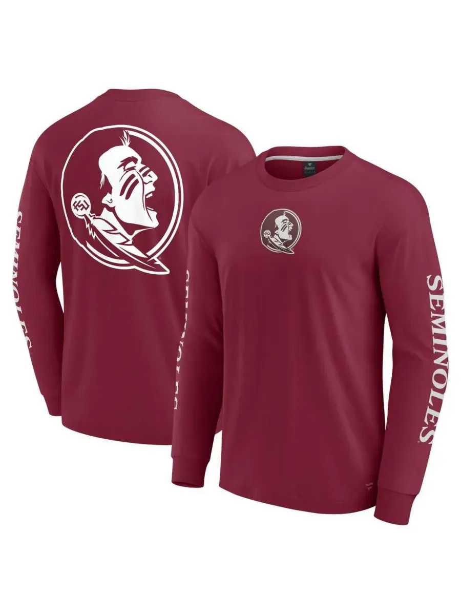 Мужская футболка с длинным рукавом Garnet Florida State Seminoles Strive Fanatics — изображение 1 из 3, гранат