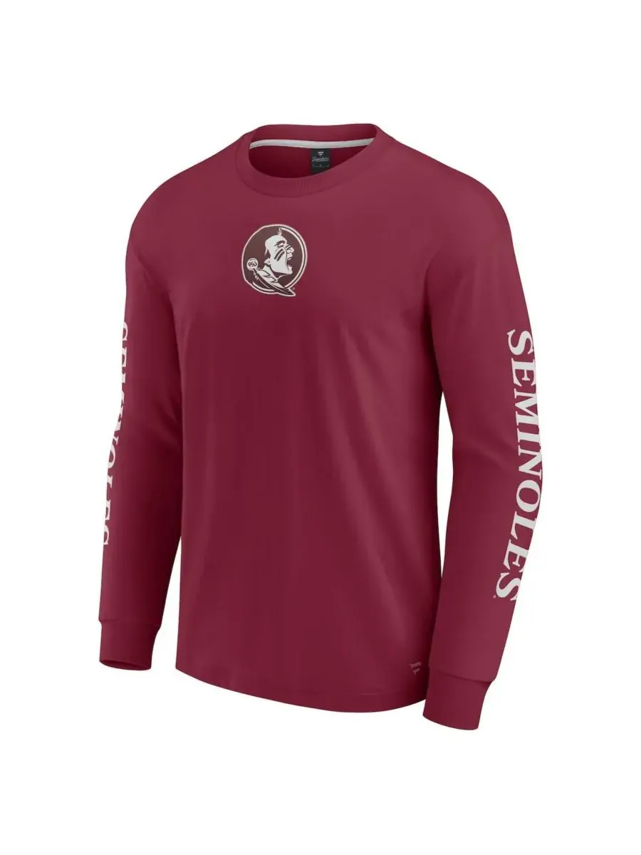 Мужская футболка с длинным рукавом Garnet Florida State Seminoles Strive Fanatics — изображение 2 из 3, гранат