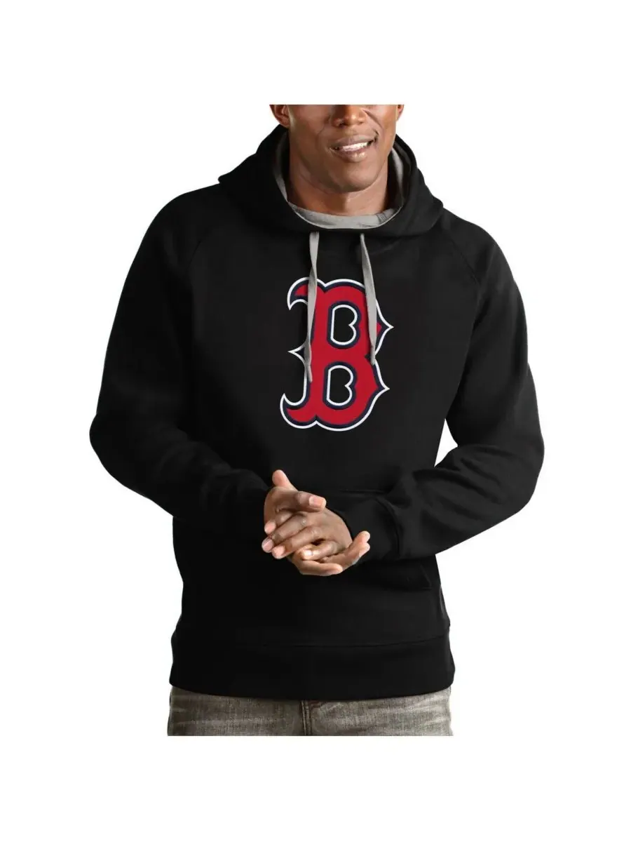 Antigua Мужская черная толстовка с логотипом команды Boston Red Sox Victory — изображение 1 из 1, черный