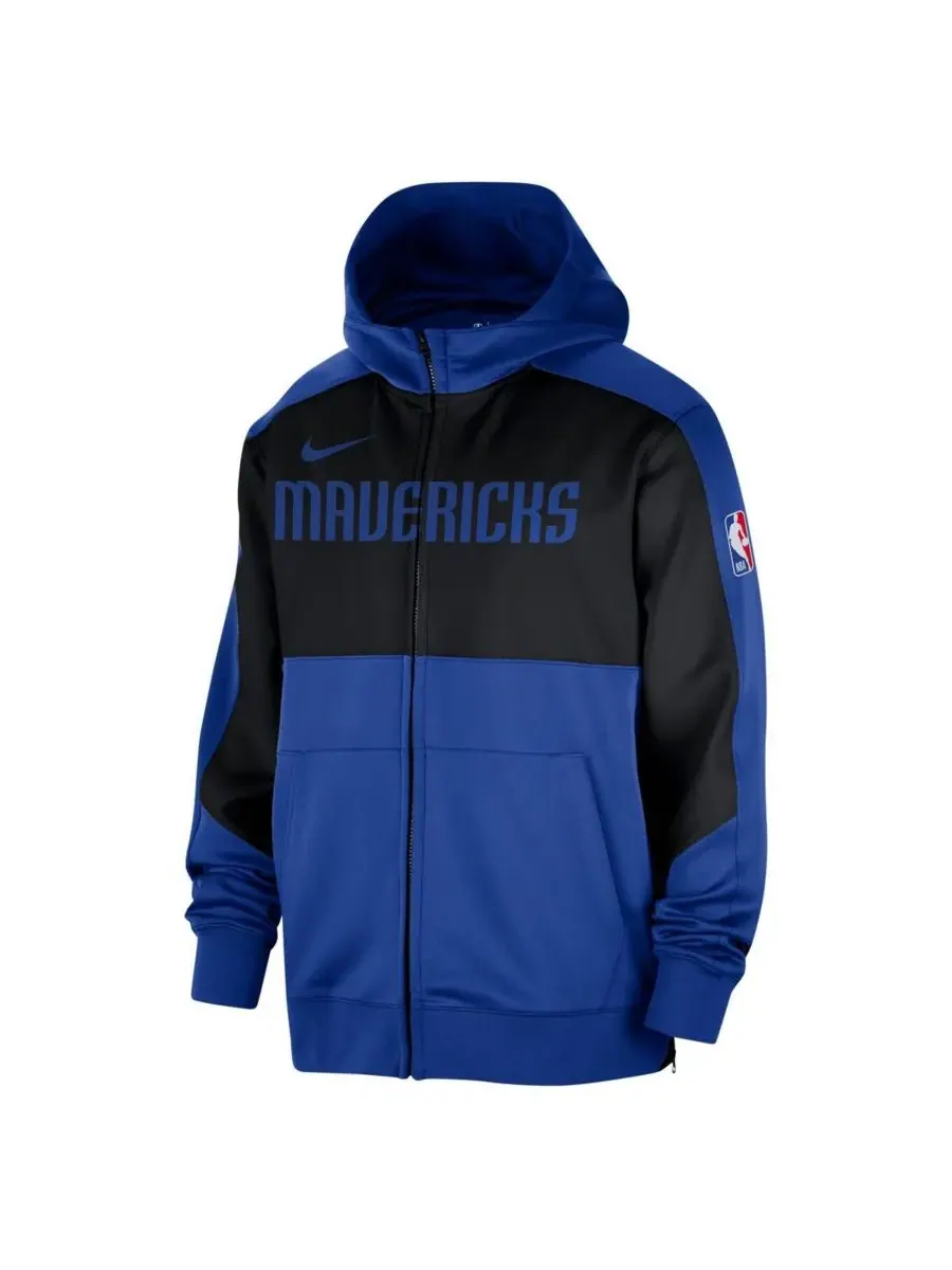 Nike Мужская синяя толстовка на молнии Dallas Mavericks Authentic On-Court Showtime Performance — изображение 2 из 3, синий