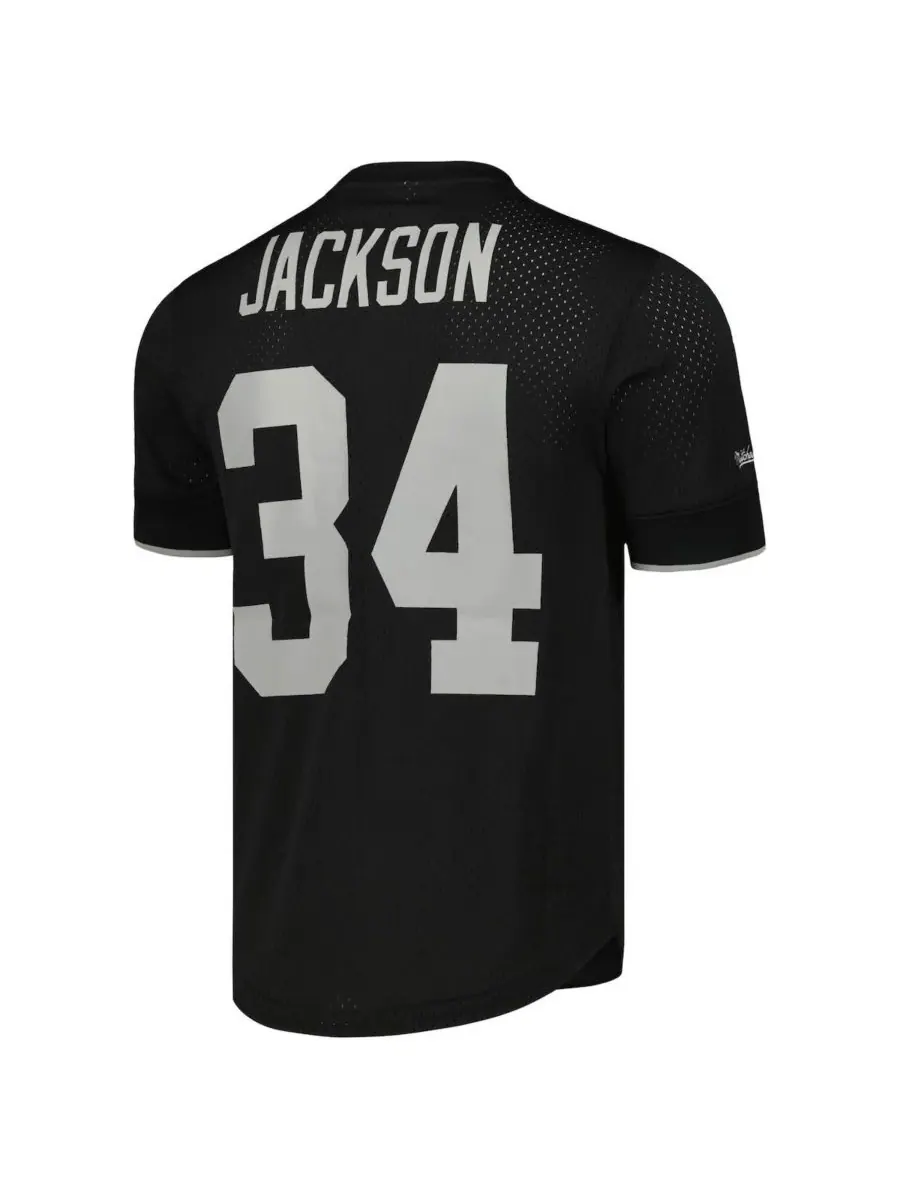 Mitchell & Ness Мужская черная сетчатая футболка Bo Jackson Los Angeles Raiders Gridiron Classics с — изображение 2 из 3