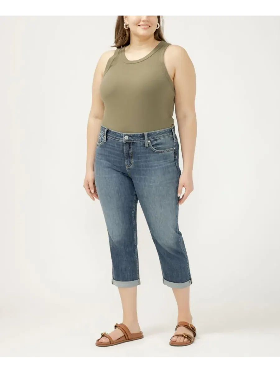 Джинсы-капри Elyse средней посадки, удобные, больших размеров Silver Jeans Co., Beverley — изображение 1 из 6