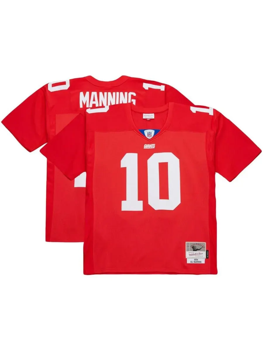 Mitchell & Ness Мужская красная футболка Эли Маннинга, New York Giants, 2004 год, с символикой — изображение 1 из 3, красный