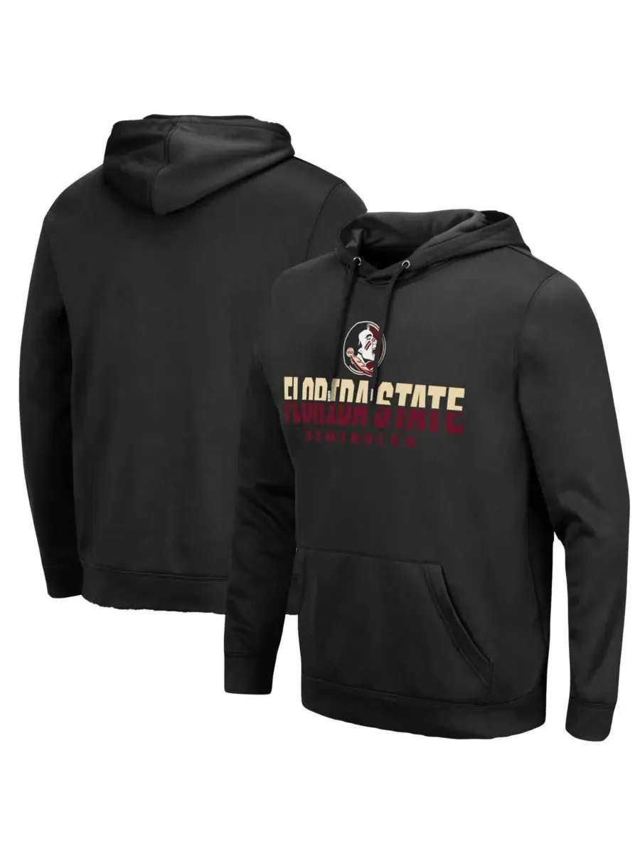 Colosseum Мужская черная толстовка с капюшоном Florida State Seminoles Lantern — изображение 1 из 3, черный