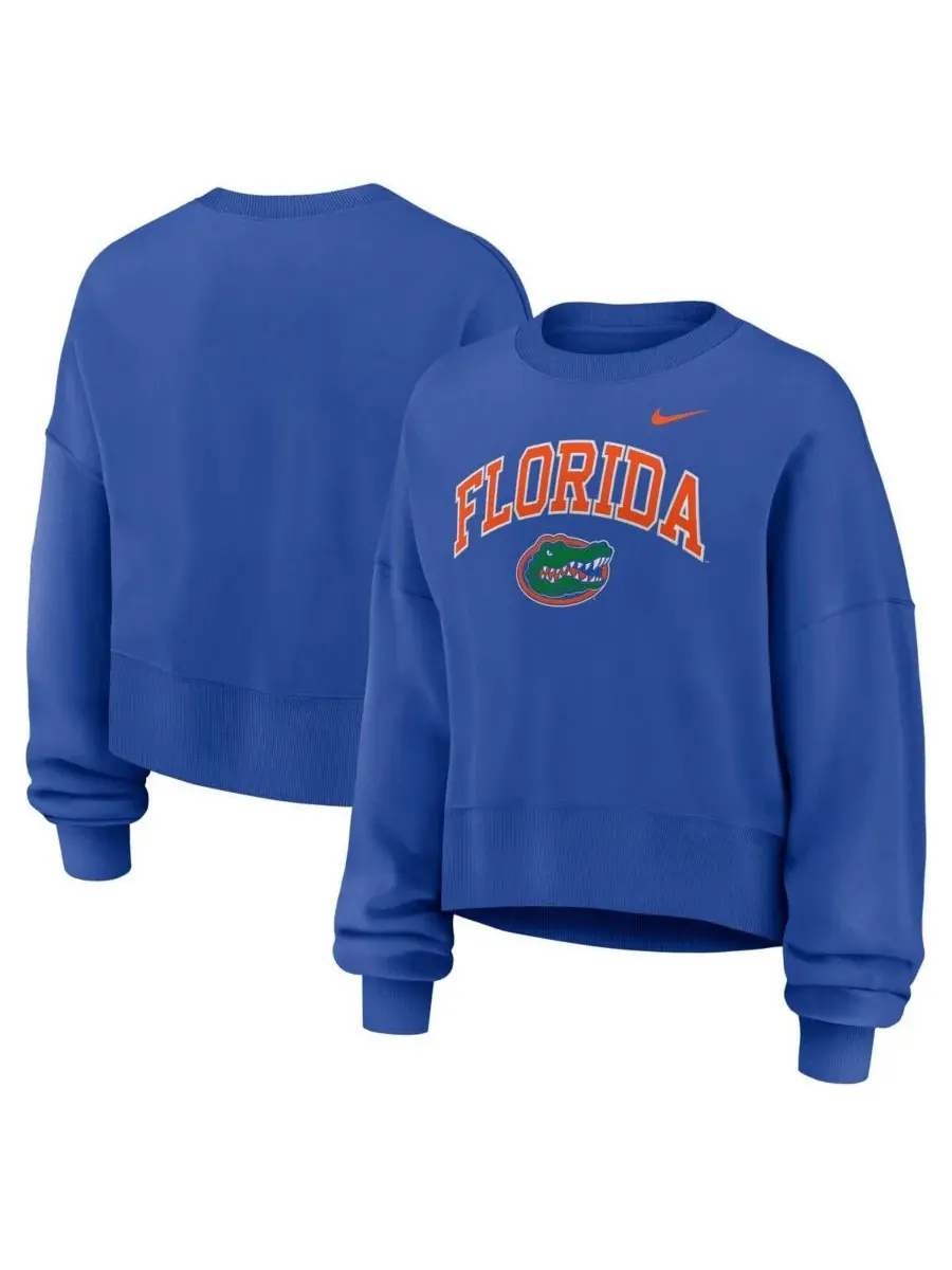 Женская толстовка Royal Florida Gators Oversized Phoenix Arch Pullover Sweatshirt Nike — изображение 1 из 3, королевский