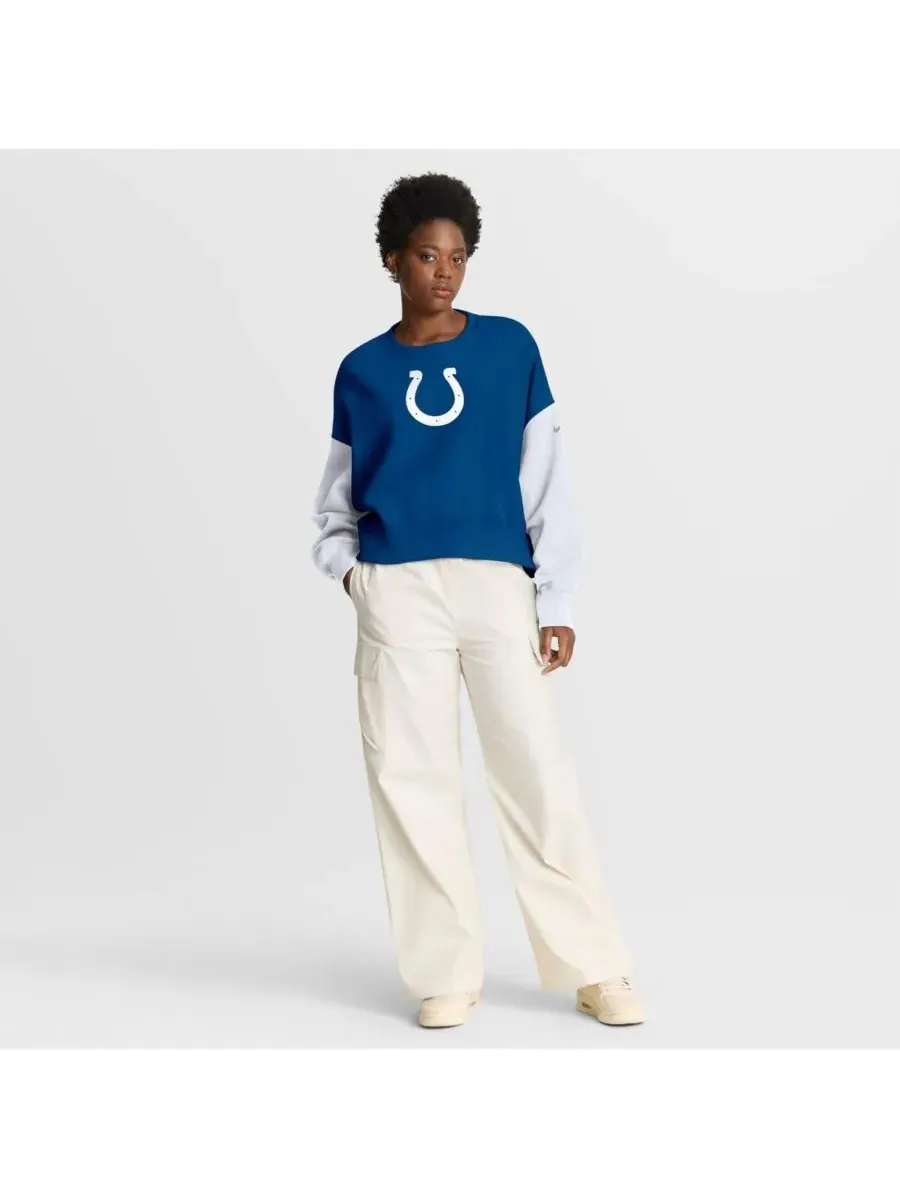 Женская толстовка-пуловер Royal Indianapolis Colts оверсайз с цветными блоками Nike — изображение 3 из 5, королевский