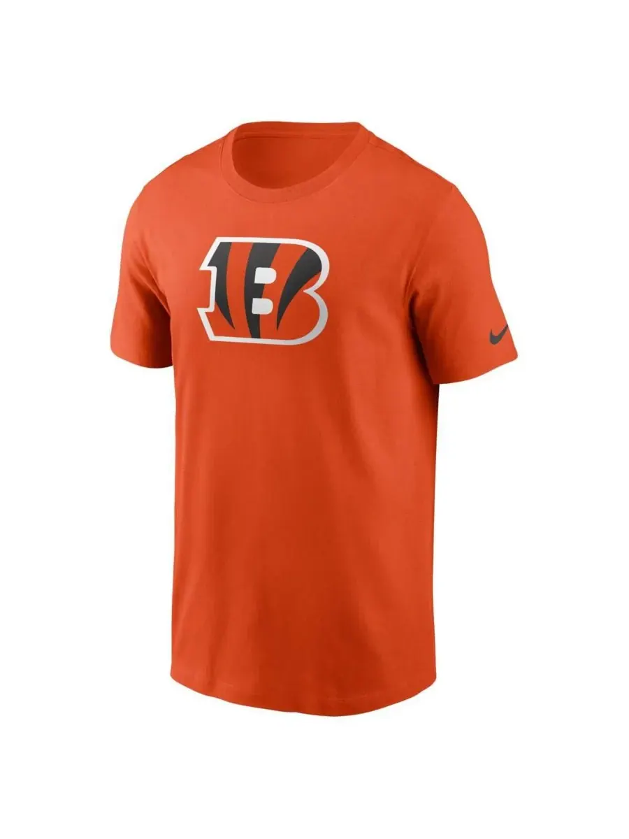 Nike Мужская оранжевая футболка с основным логотипом команды Cincinnati Bengals — изображение 3 из 3, оранжевый