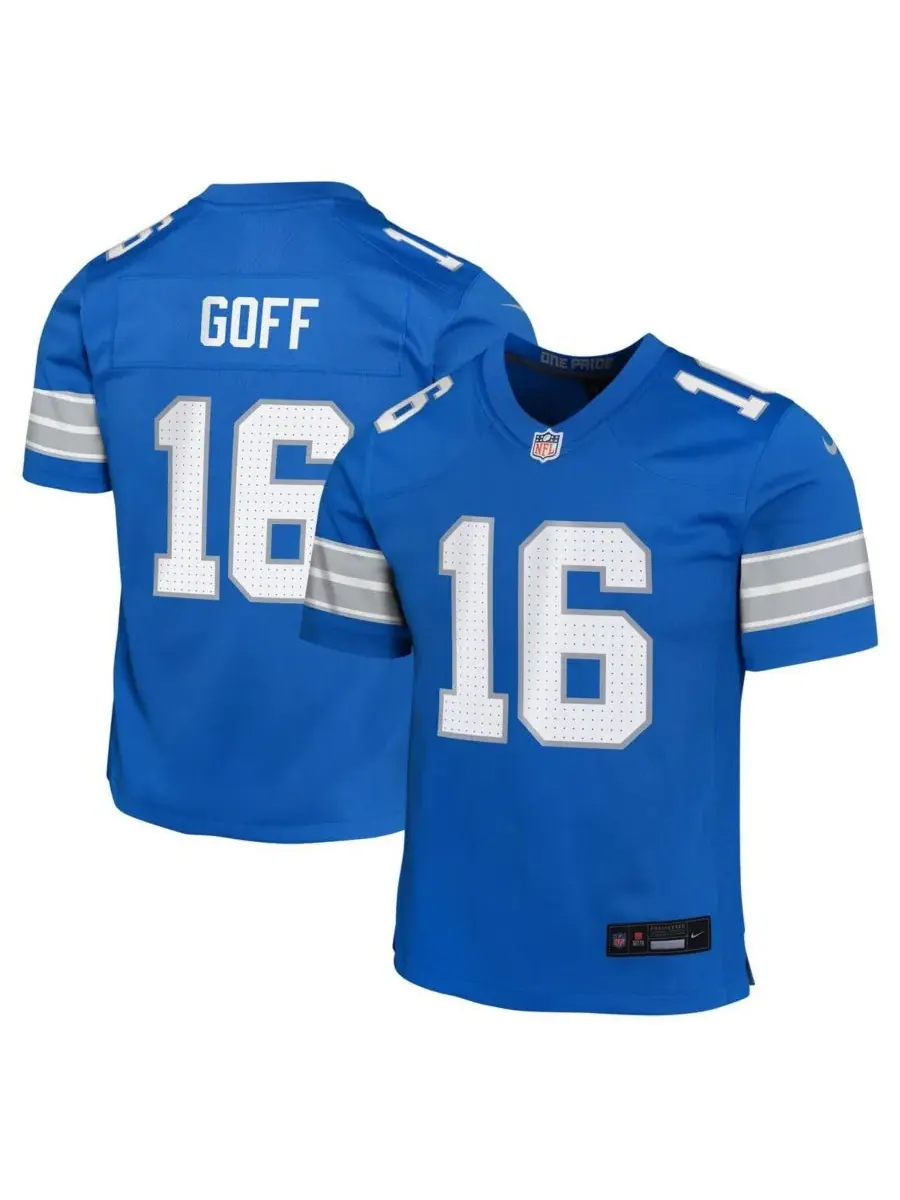 Outerstuff Игровая майка Nike Big Boys and Girls Jared Goff Blue Detroit Lions Team Player Game — изображение 1 из 3, синий
