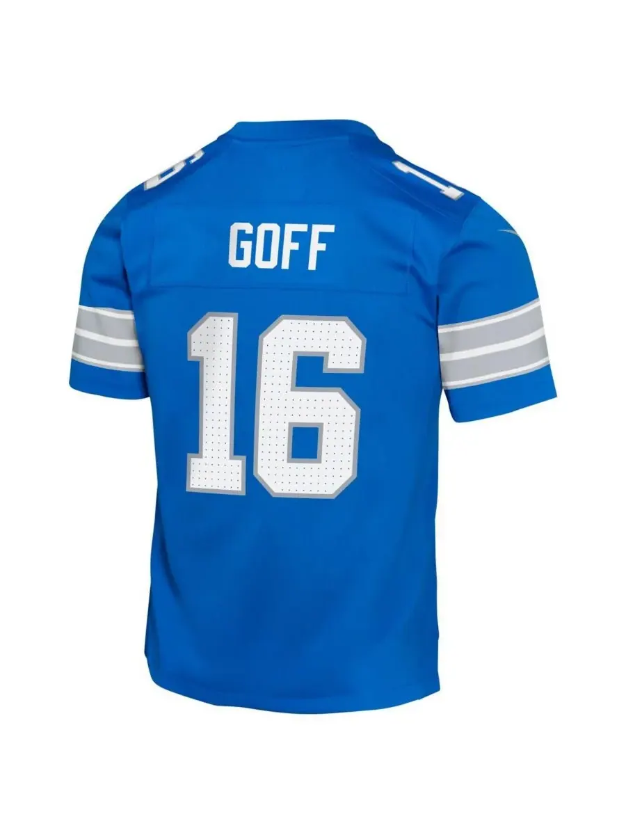 Outerstuff Игровая майка Nike Big Boys and Girls Jared Goff Blue Detroit Lions Team Player Game — изображение 3 из 3, синий