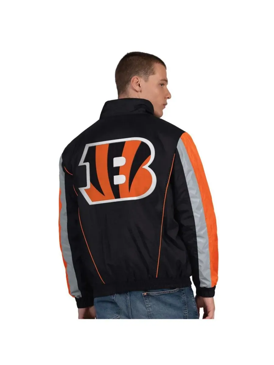 Starter Мужская черная куртка с половинной молнией Cincinnati Bengals Thursday Night Gridiron — изображение 2 из 2, черный