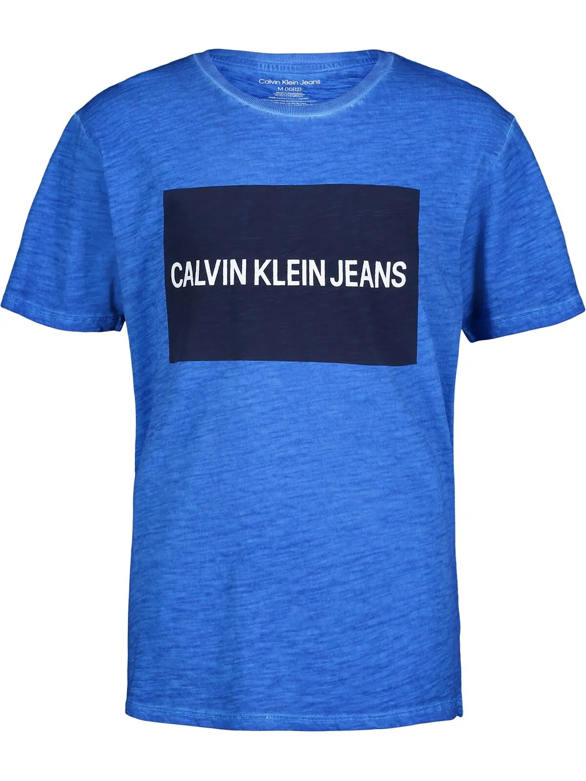 Хлопковая футболка с цветными блоками и логотипом Big Boys Calvin Klein