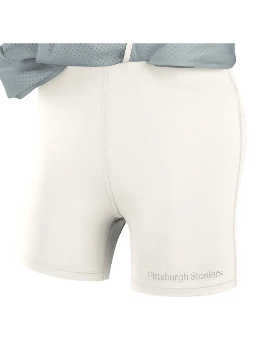 Fanatics Женская серая юбка-шорты Pittsburgh Steelers Studio Wellness — изображение 5 из 5, серый