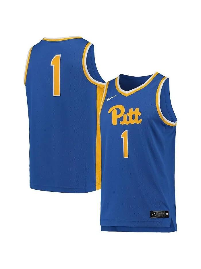 Реплика мужской баскетбольной майки #1 Royal Pitt Panthers Team Nike — изображение 1 из 3, королевский