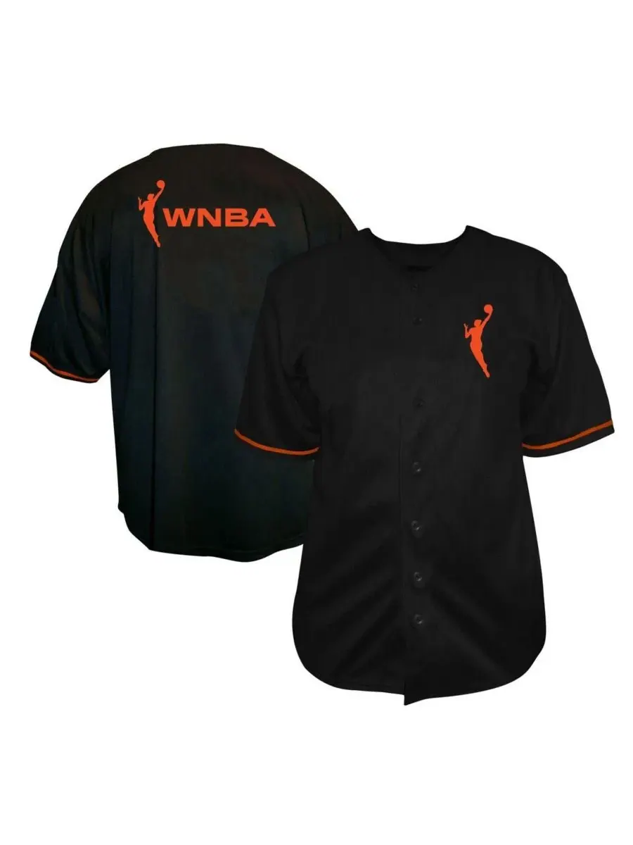 Мужская черная спортивная майка WNBA больших размеров на пуговицах Fanatics — изображение 1 из 3, черный оранжевый