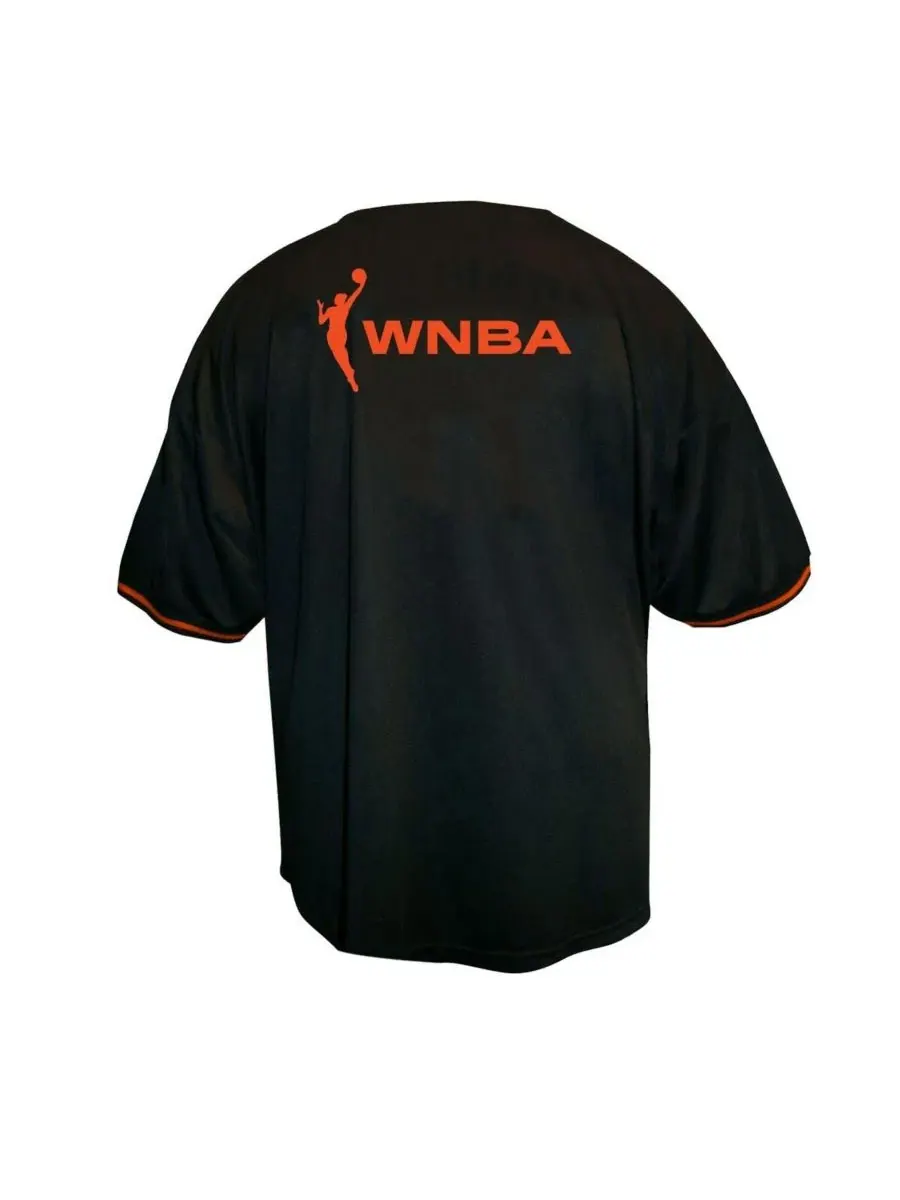 Мужская черная спортивная майка WNBA больших размеров на пуговицах Fanatics — изображение 3 из 3, черный оранжевый