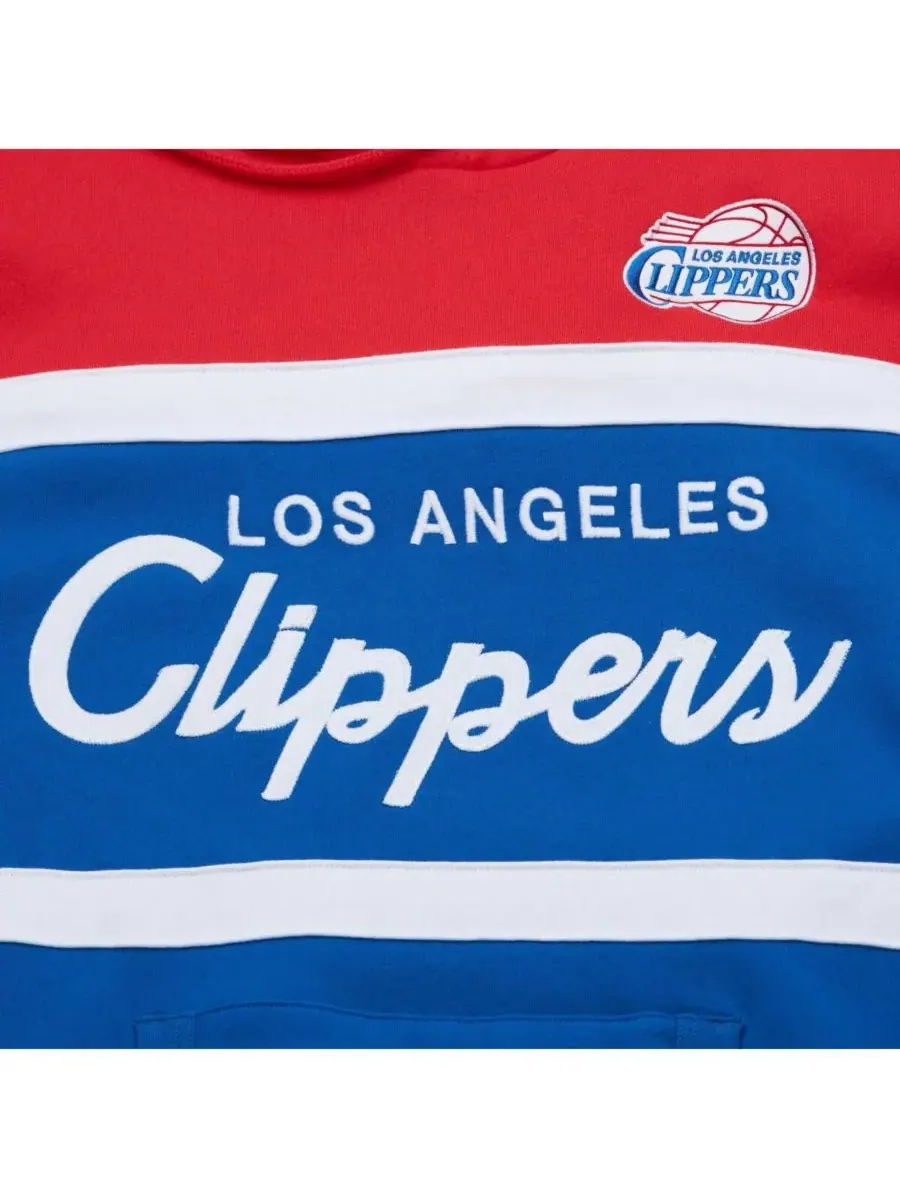 Mitchell & Ness Мужская толстовка с капюшоном Royal/Red LA Clippers Head Coach — изображение 2 из 5, красный